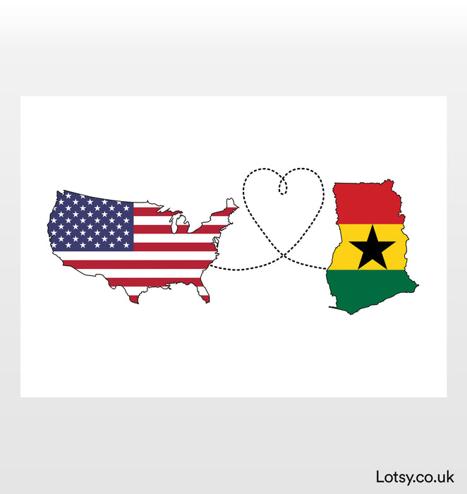 Estados Unidos a Ghana Imprimir