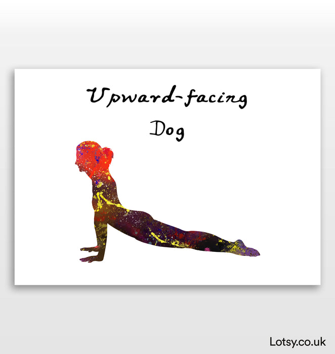 Upward-Facing Dog Pose - Yoga Print