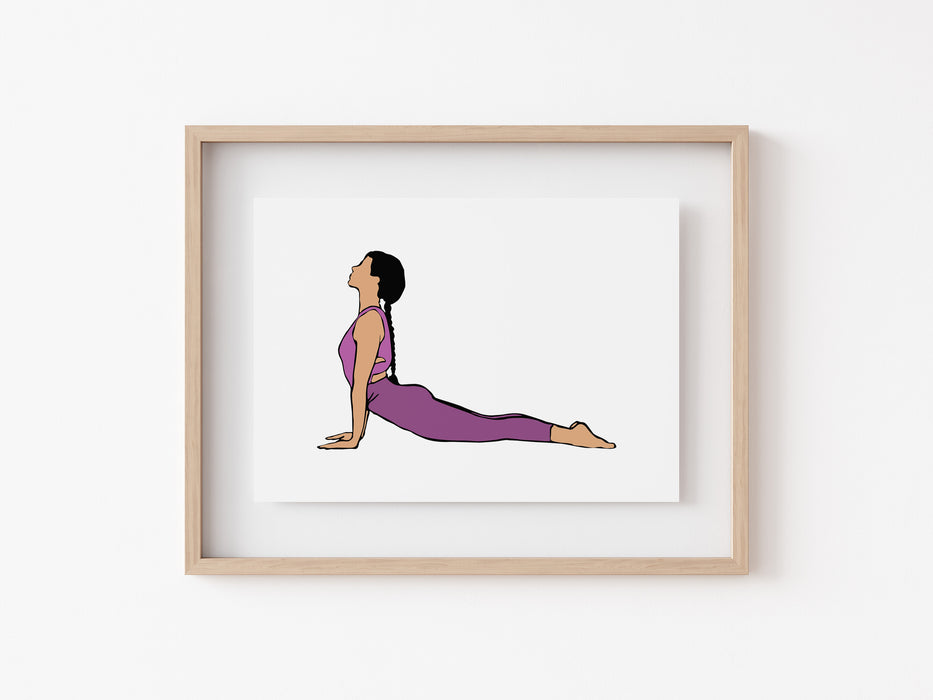 Mirando hacia arriba - Impresión de yoga