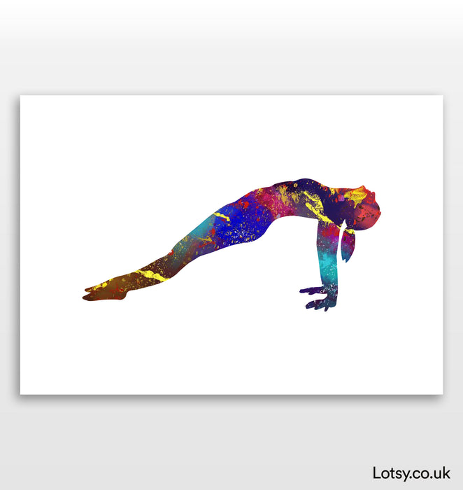 Upward Plank Pose - Yoga Print