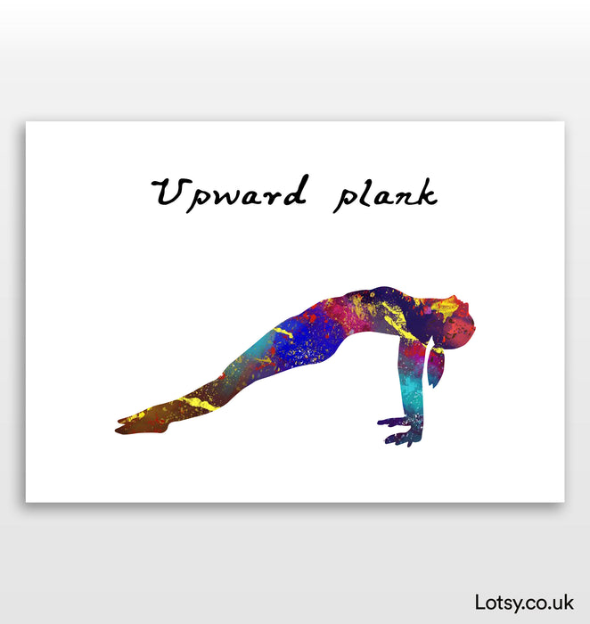 Upward Plank Pose - Yoga Print
