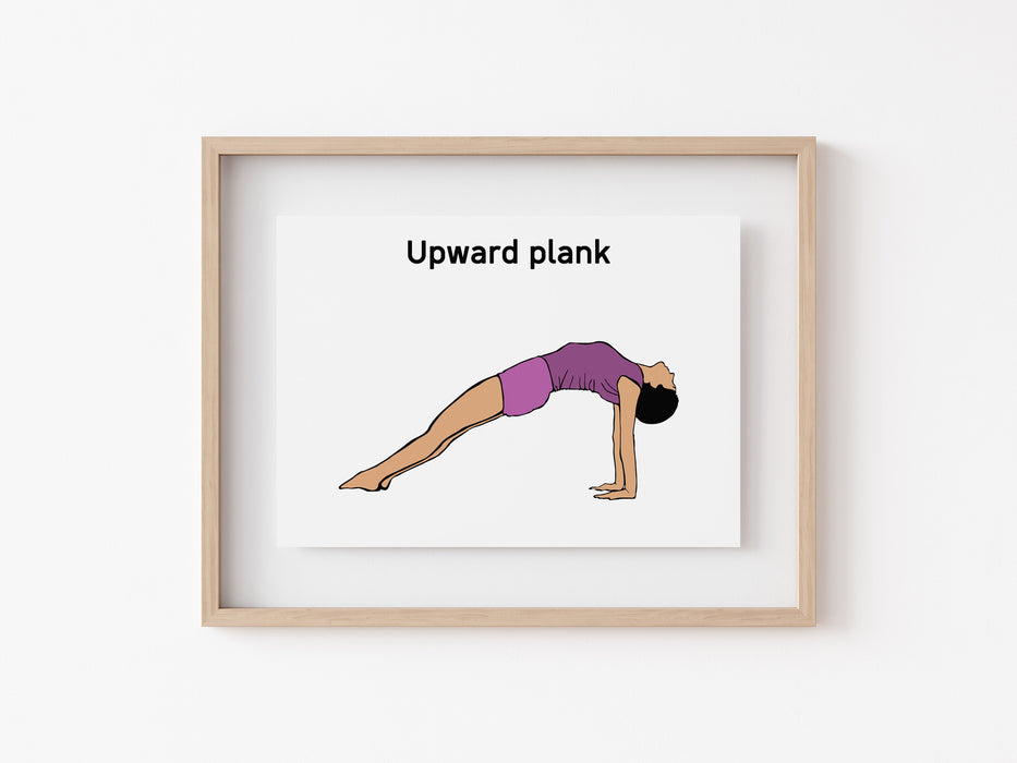 Plancha hacia arriba - Impresión de yoga