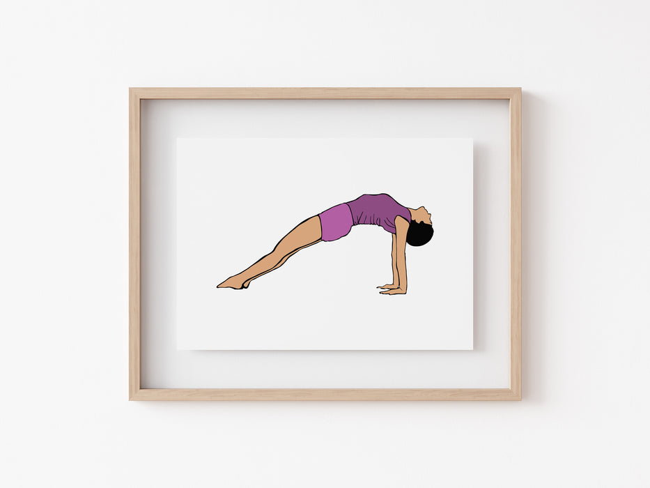 Plancha hacia arriba - Impresión de yoga