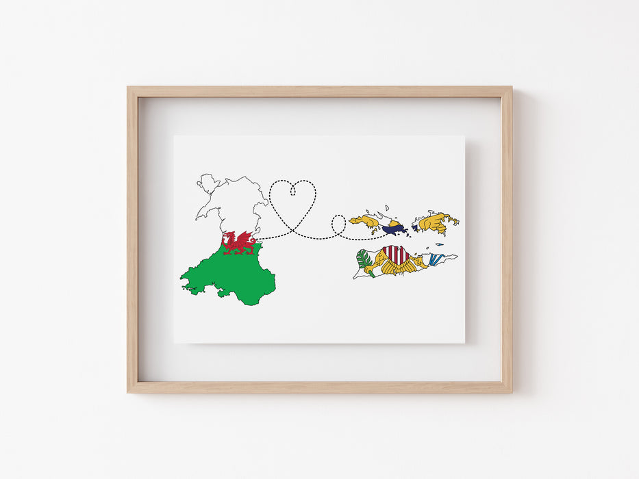 Wales to British Virgin Islands Print