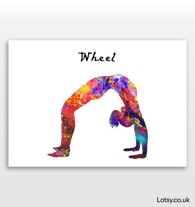 Wheel Pose - Yoga Print