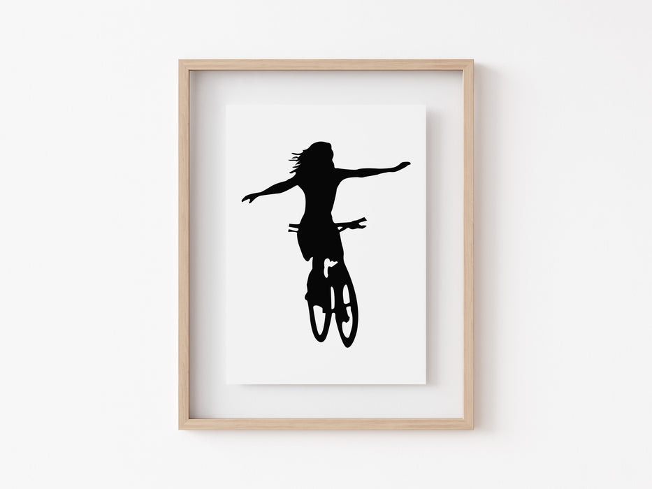 Cycling Print - Greyscale