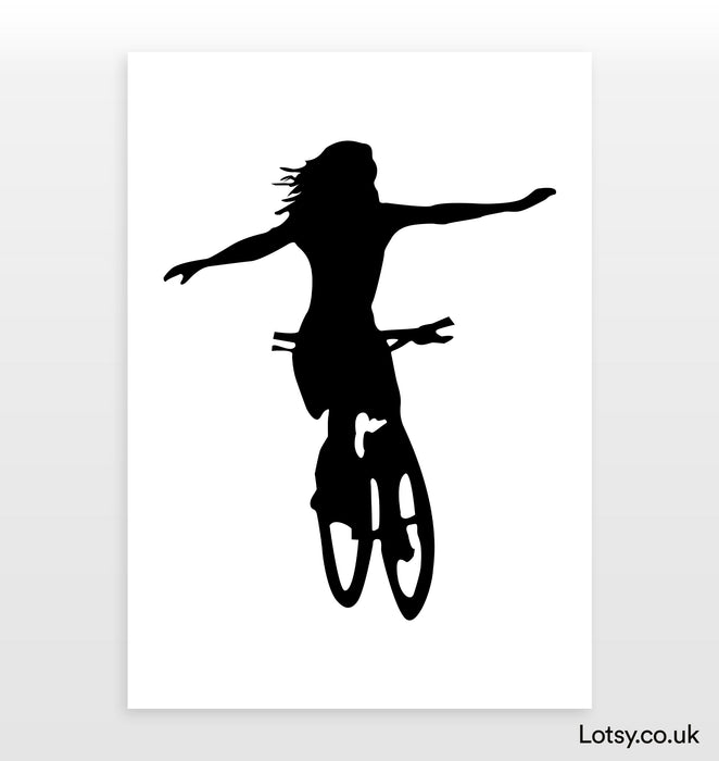 Cycling Print - Greyscale