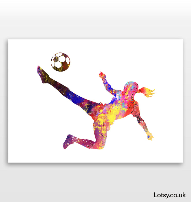 Football Print - Scissor Kick