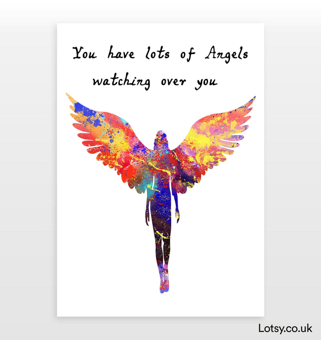 Angel Print - You have lots of Angels watching over you