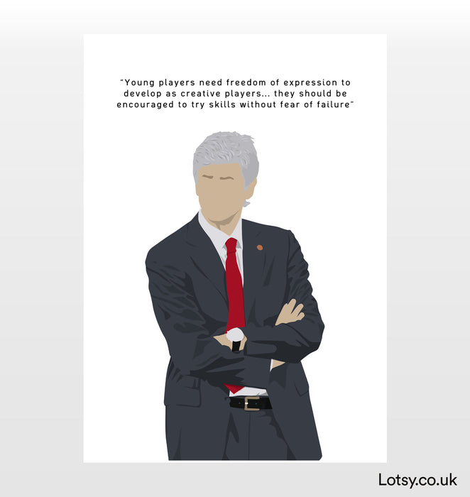 Arsene Wenger Print - Young players need freedom of expression