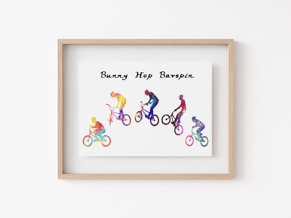 BMX Bunny Hop Barspin Sequence Print