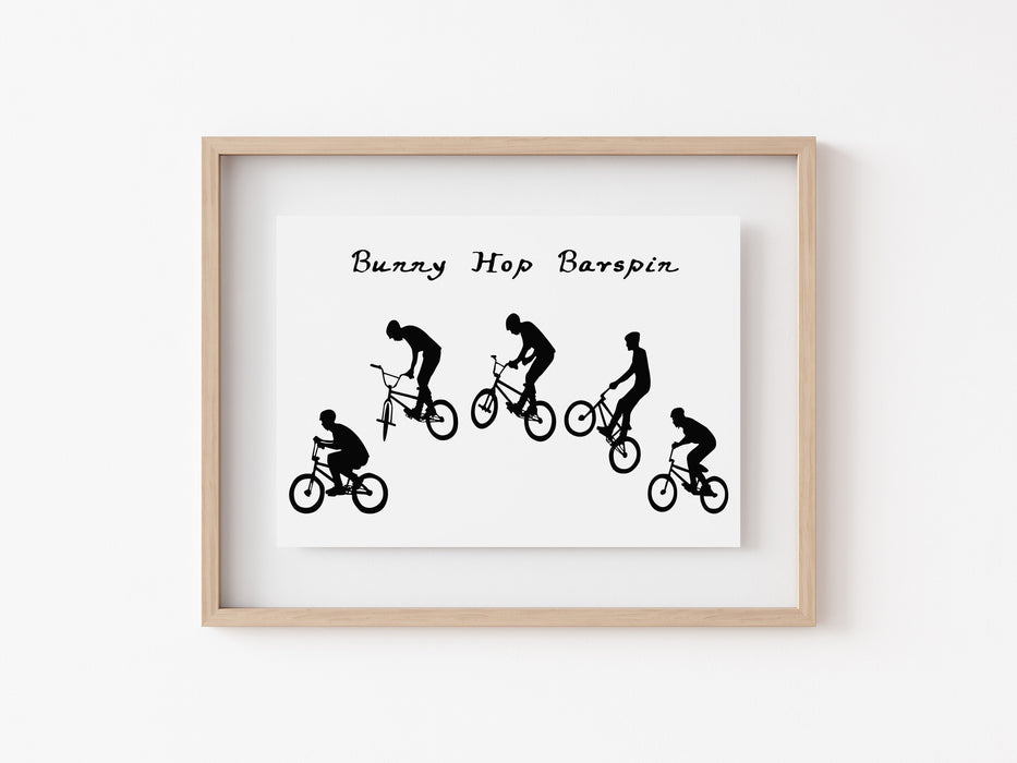 BMX Bunny Hop Barspin Sequence Print