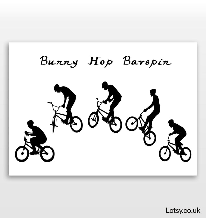 BMX Bunny Hop Barspin Sequence Print
