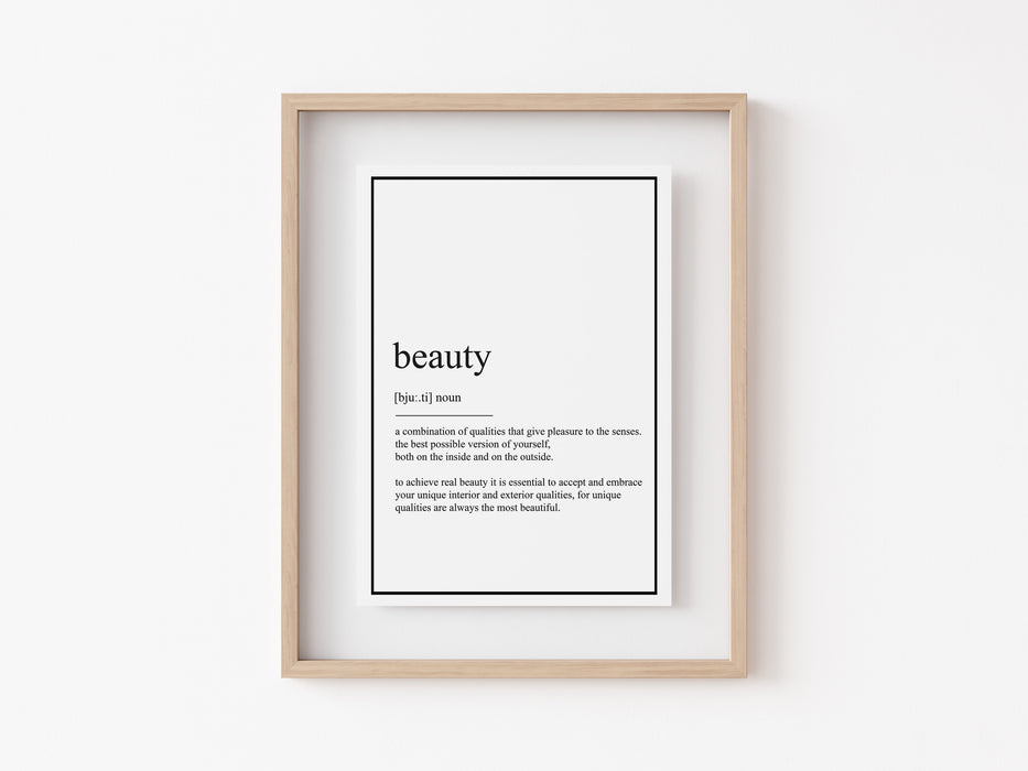 Beauty - Definition Print