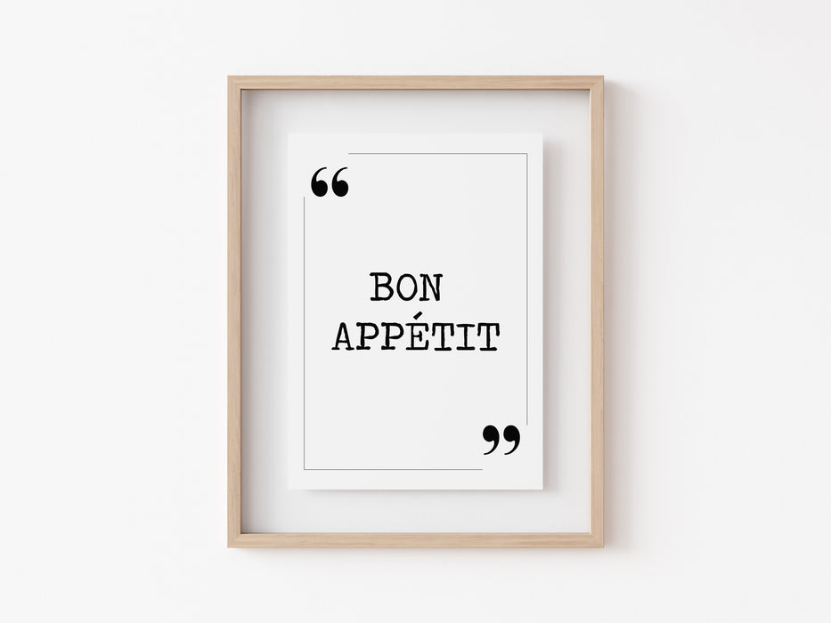 bon appétit - Quote Print