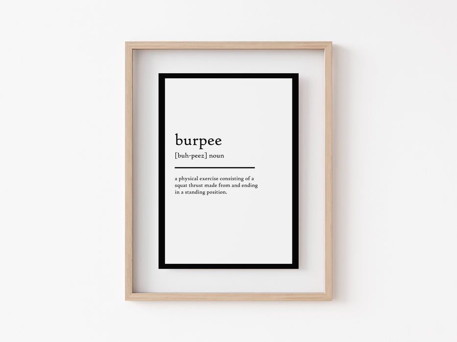 Burpee - Definition Print