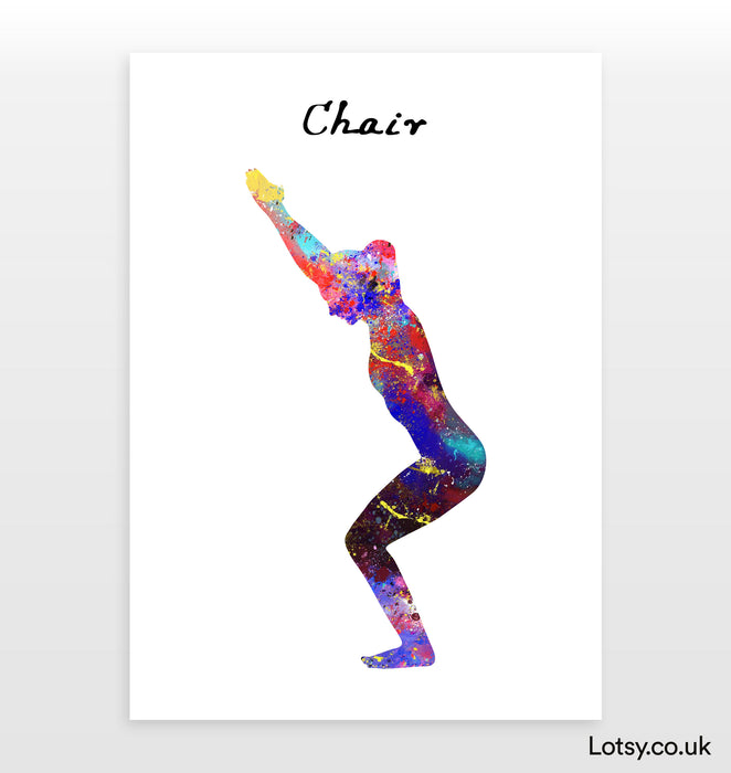 Chair Pose - Yoga Print