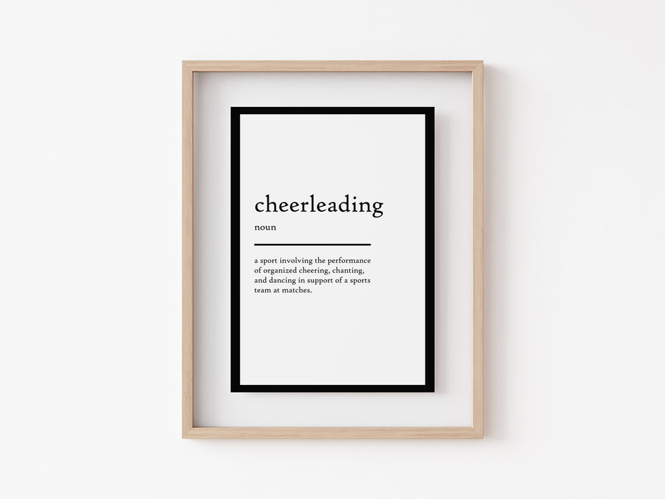 Cheerleading - Definition Print