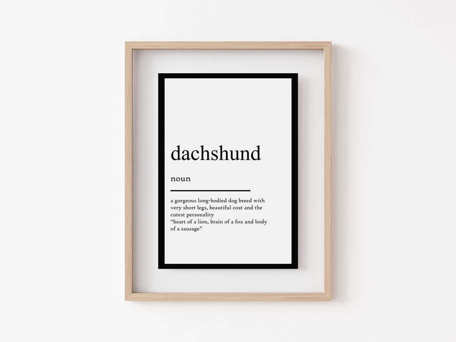 Dachshund - Definition Print