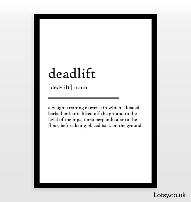Peso muerto - Impresión de definición