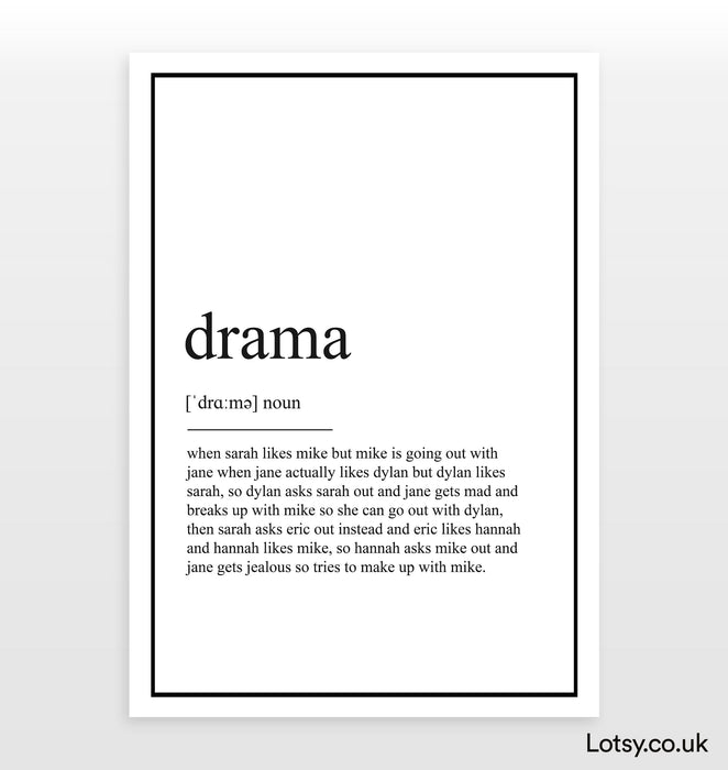 drama - Impresión de definición