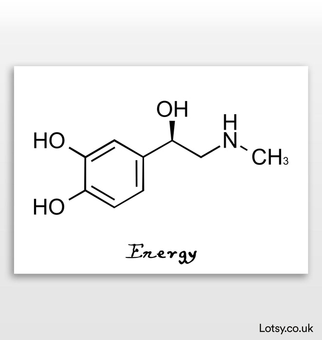 Energía - Impresión de moléculas