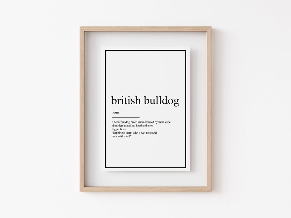 Bulldog británico - Impresión de definición