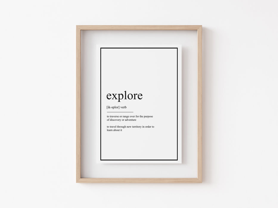 Explorar - Definición Imprimir