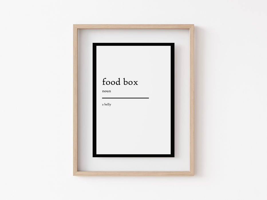 Food Box - Definition Print
