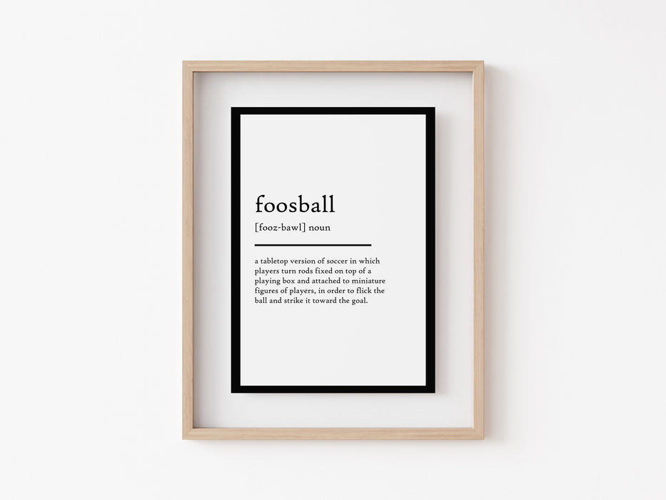 Foosball - Definition Print