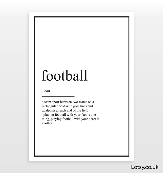 Football - Definition Print