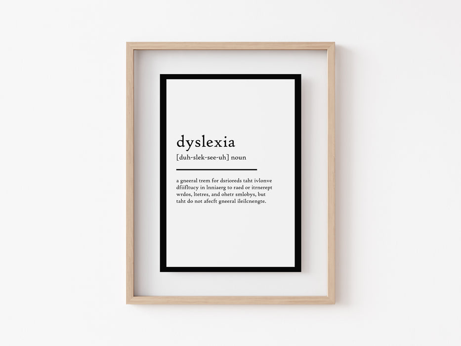 Dyslexia - Definition Print