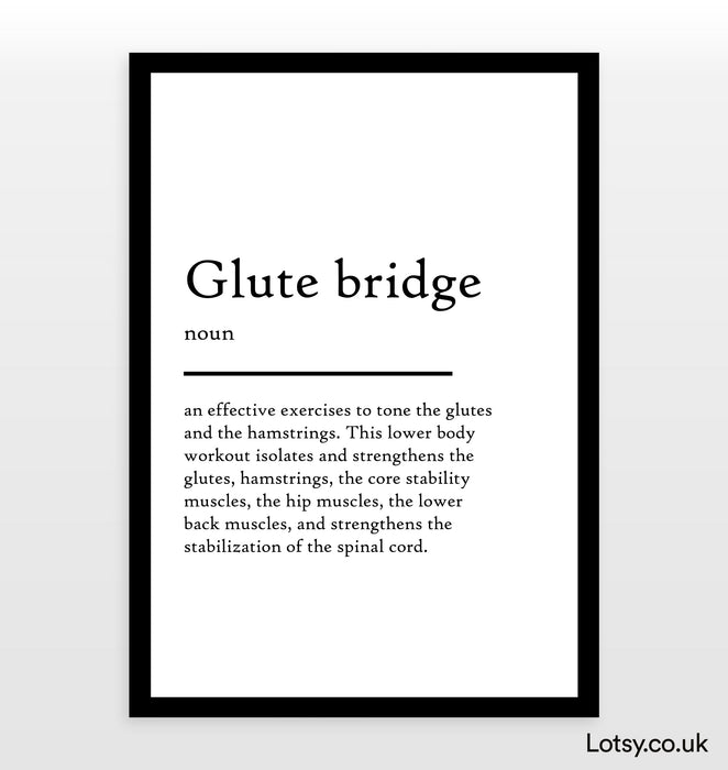 Glute bridge - Definition Print