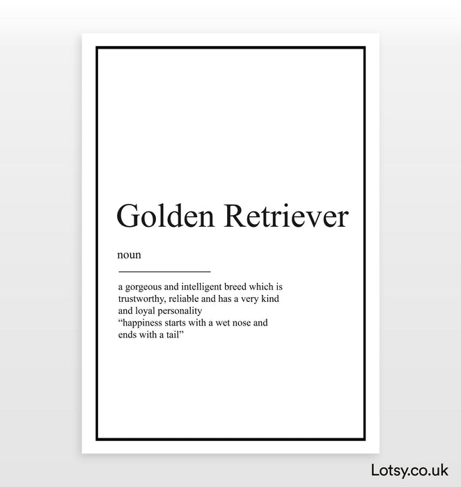 Golden Retriever - Impresión de definición