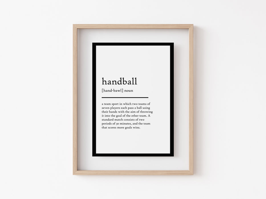 Handball - Definition Print