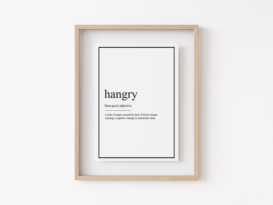 Hangry - Impresión de definición