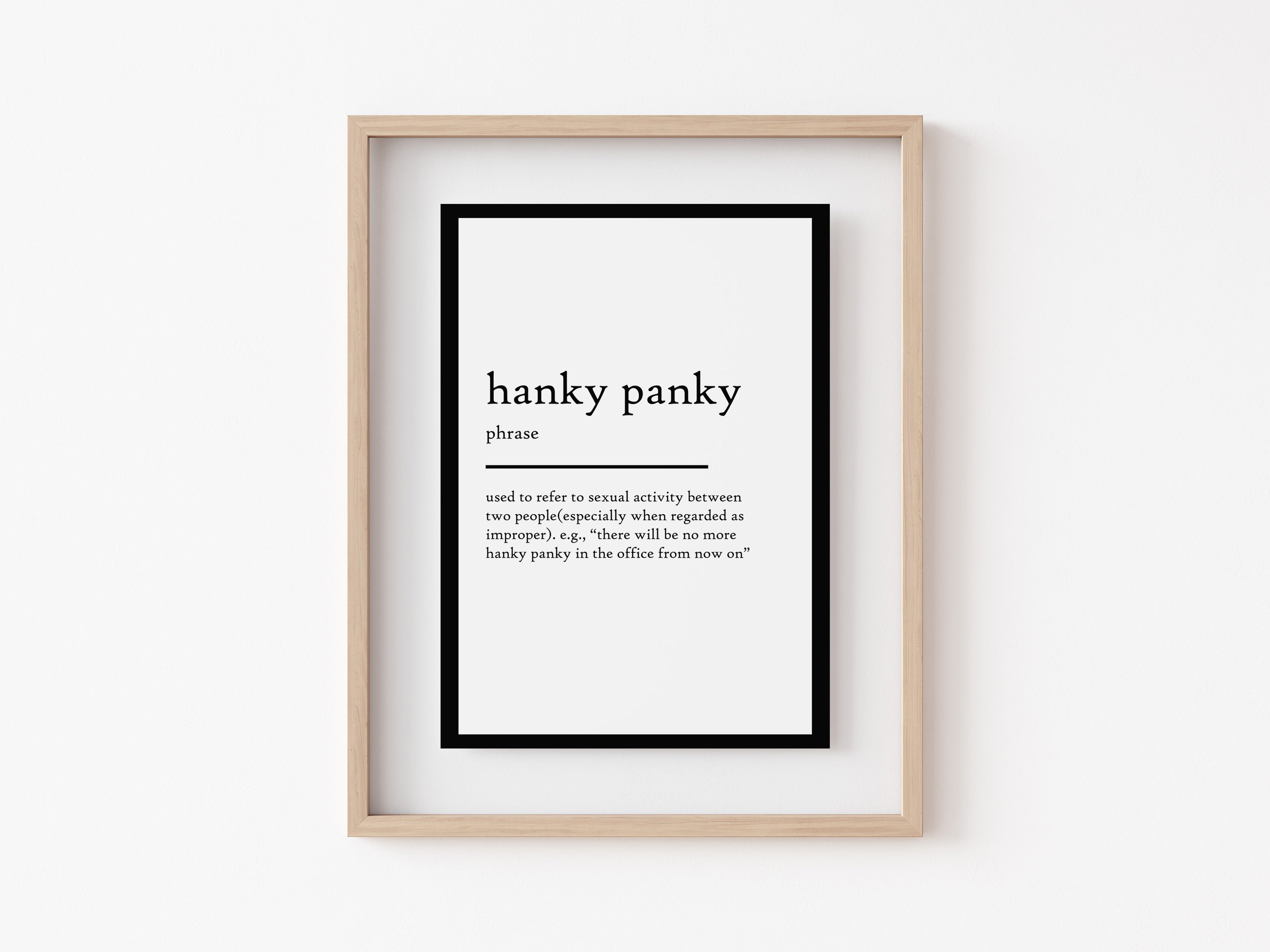 Hanky Panky Definition Print — Lotsy.co.uk