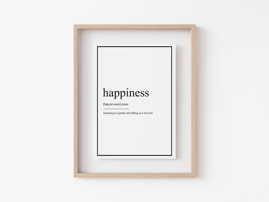 Happiness - Definition Print