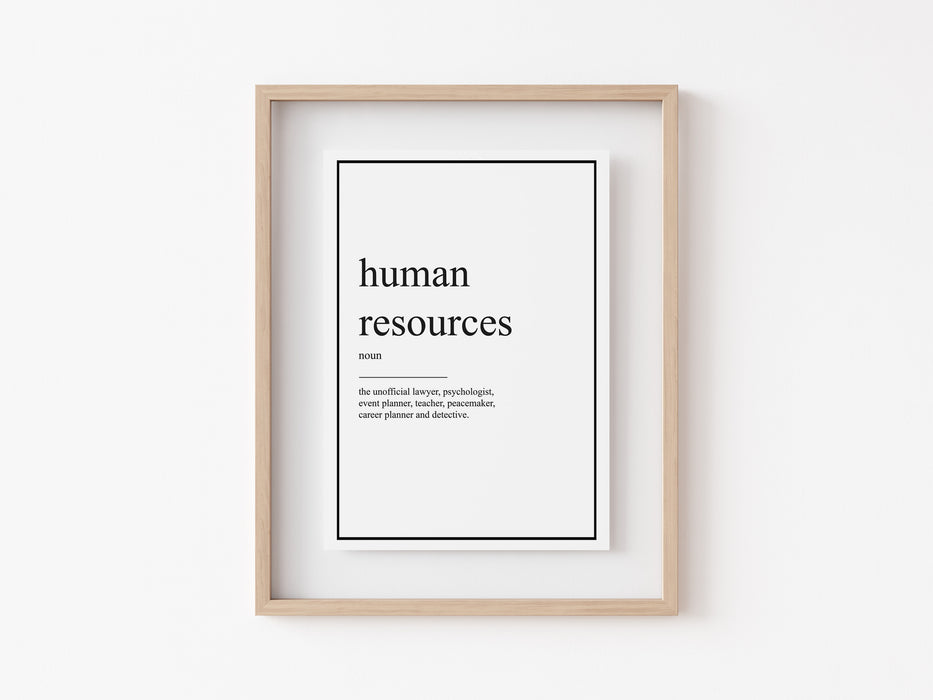 Human Resources - Definition Print