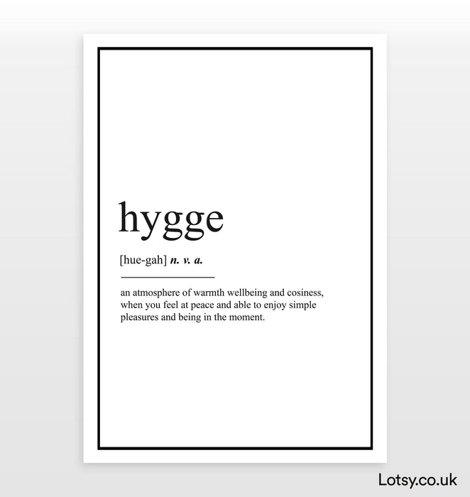 Hygge - Definition Print
