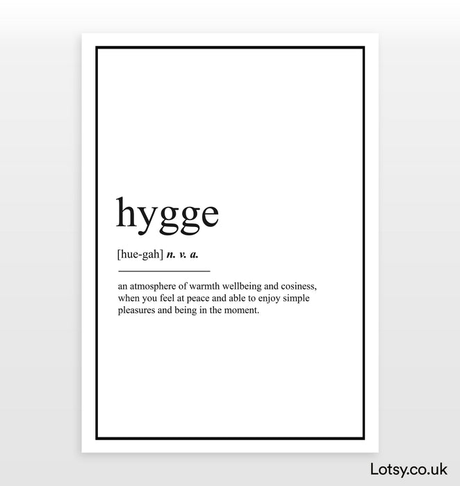 Hygge - Impresión de definición