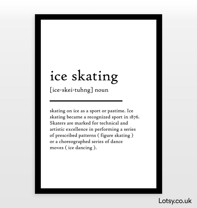 Patinaje sobre hielo - Impresión de definición