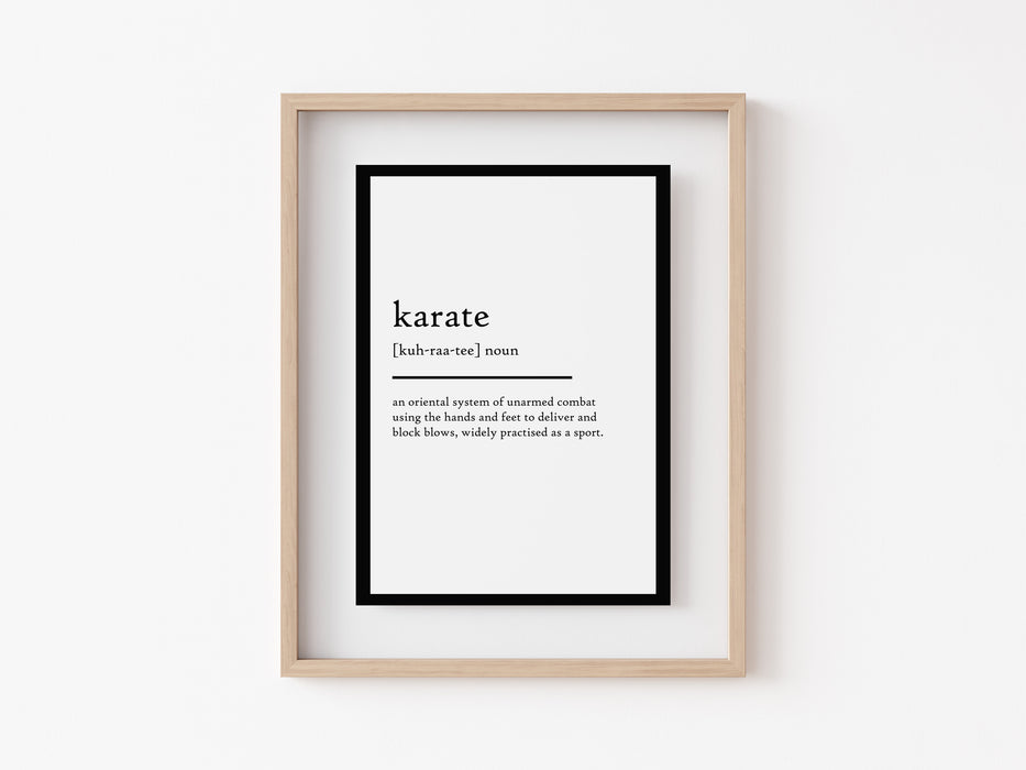 Karate - Impresión de definición
