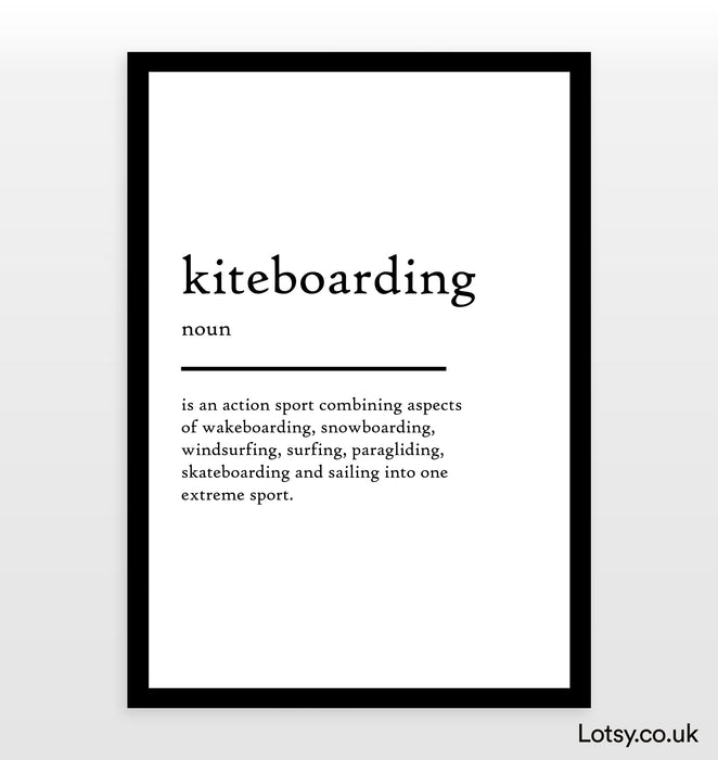 kiteboarding - Definition Print