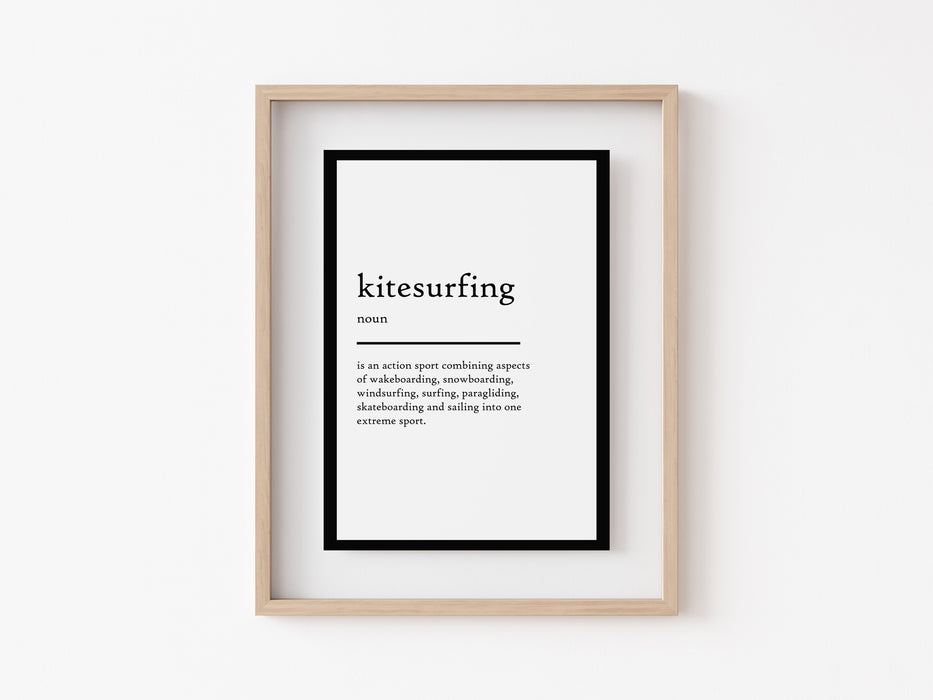 kitesurfing - Definition Print