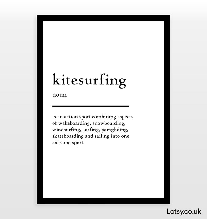 kitesurfing - Definition Print