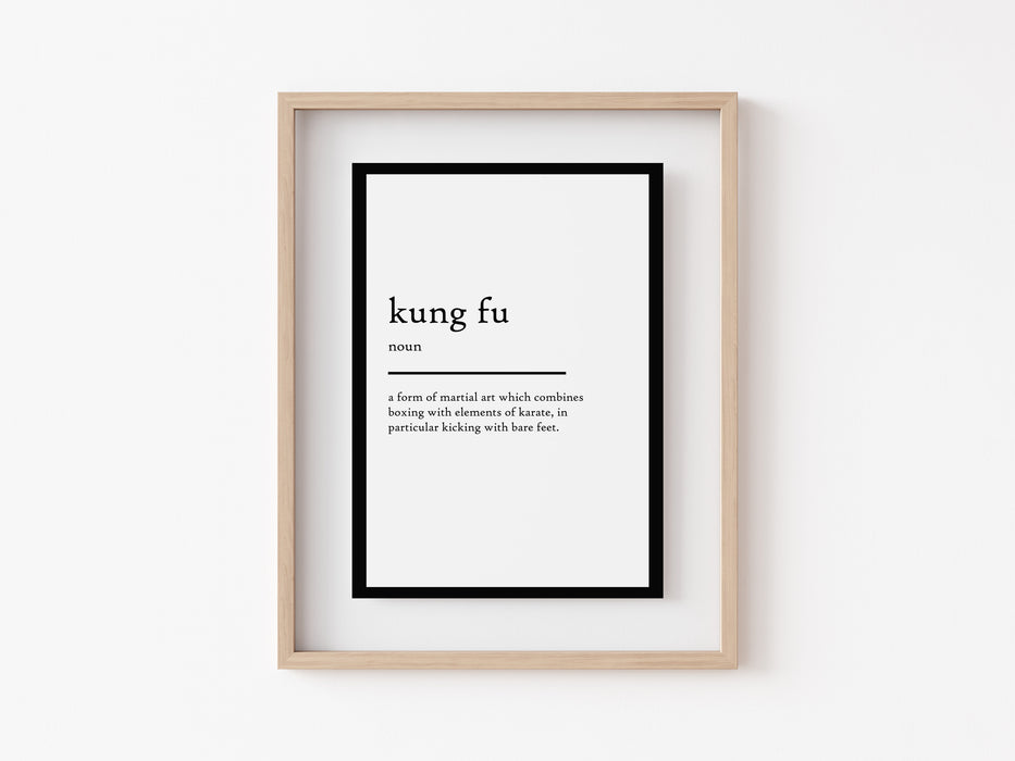 Kung fu - Definition Print