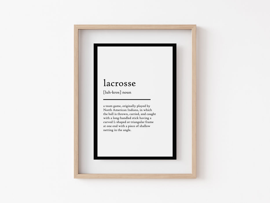 lacrosse - Definition Print