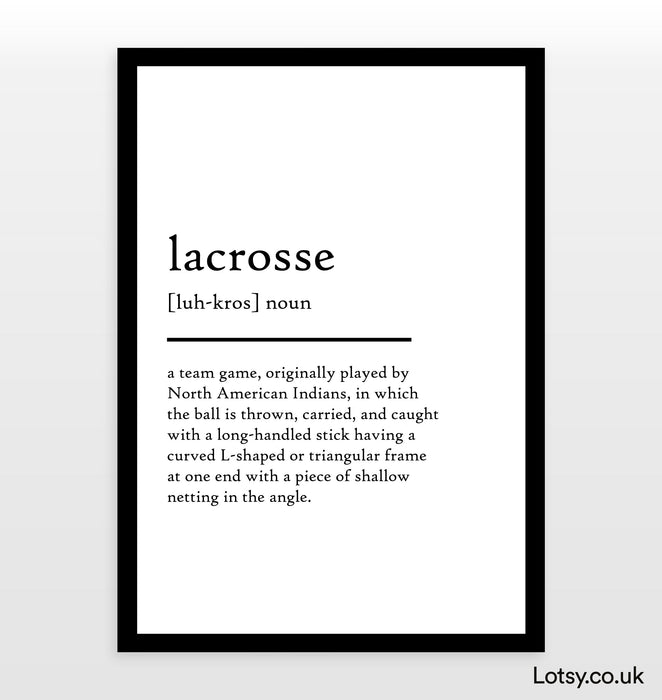 lacrosse - Impresión de definición