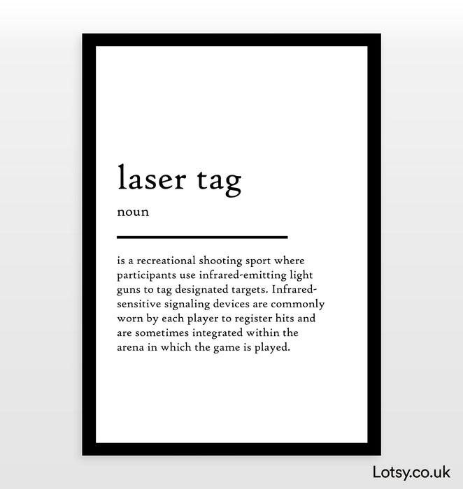 laser tag - Definition Print